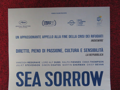 SEA SORROW ITALIAN LOCANDINA POSTER VANESSA REDGRAVE RALPH FIENNES 2017