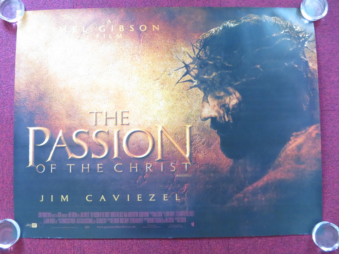 THE PASSION OF THE CHRIST UK QUAD (30"x 40") ROLLED POSTER JIM CAVIEZEL 2004