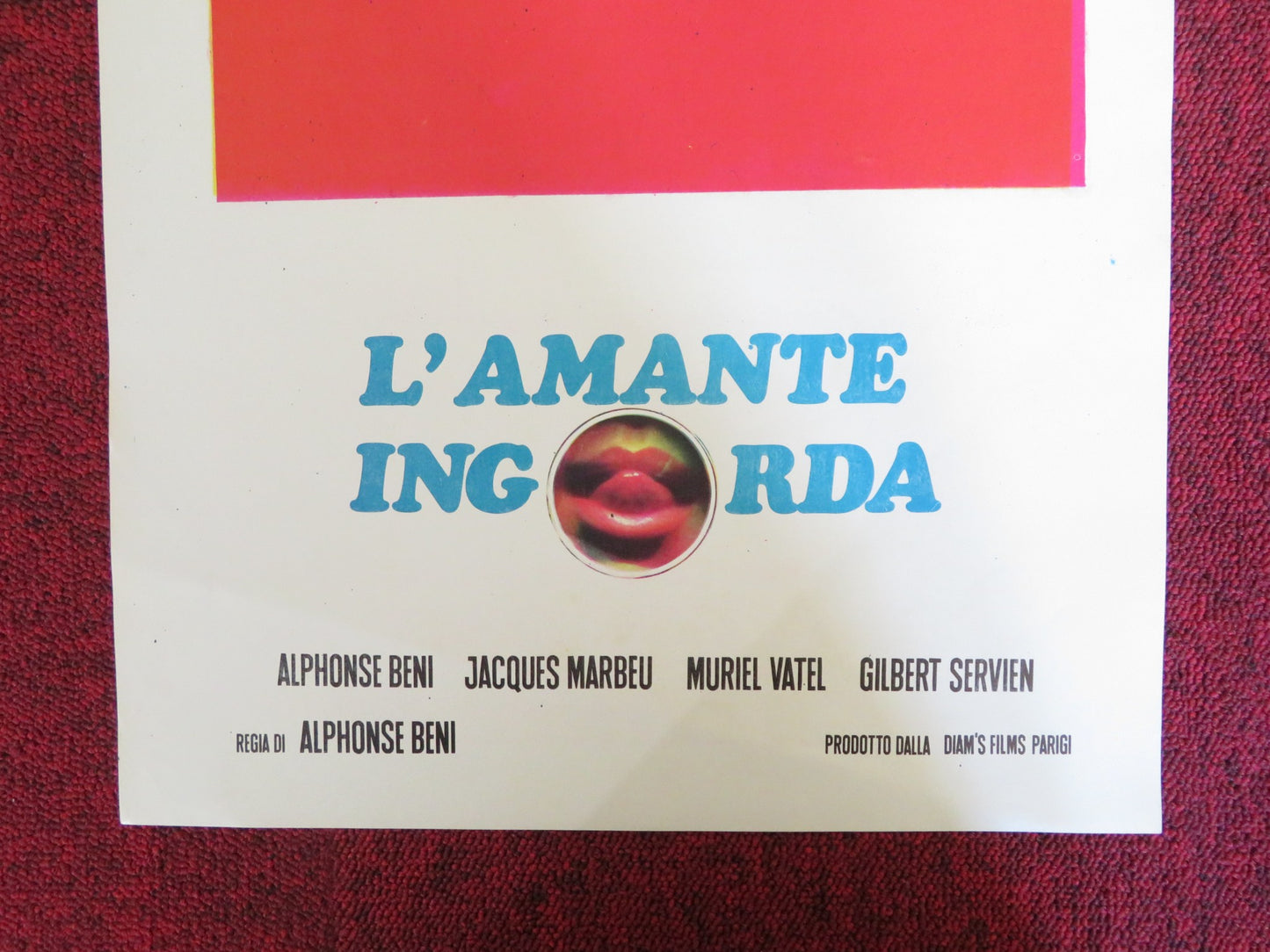 L'AMANTE INGORDA ITALIAN LOCANDINA POSTER ALPHONSE BENI JACQUES MARBEU 1976