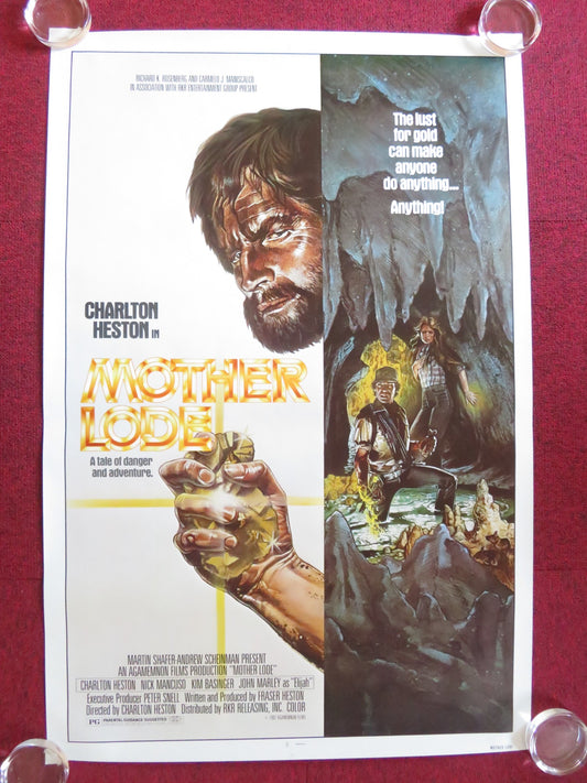 MOTHER LODE US ONE SHEET ROLLED POSTER CHARLTON HESTON KIM BASINGER 1982