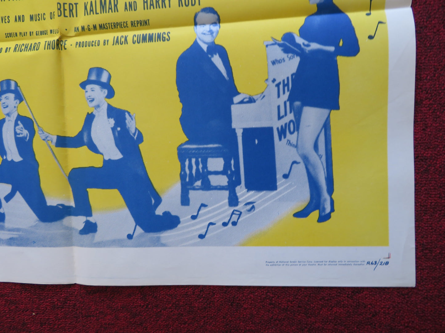 THREE LITTLE WORDS FOLDED US ONE SHEET POSTER FRED ASTAIRE RED SKELTON 1963