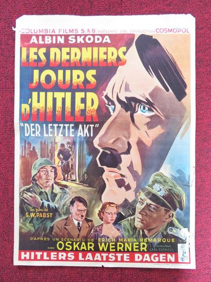 THE LAST TEN DAYS BELGIUM POSTER ALBIN SKODA OSKAR WERNER 1955