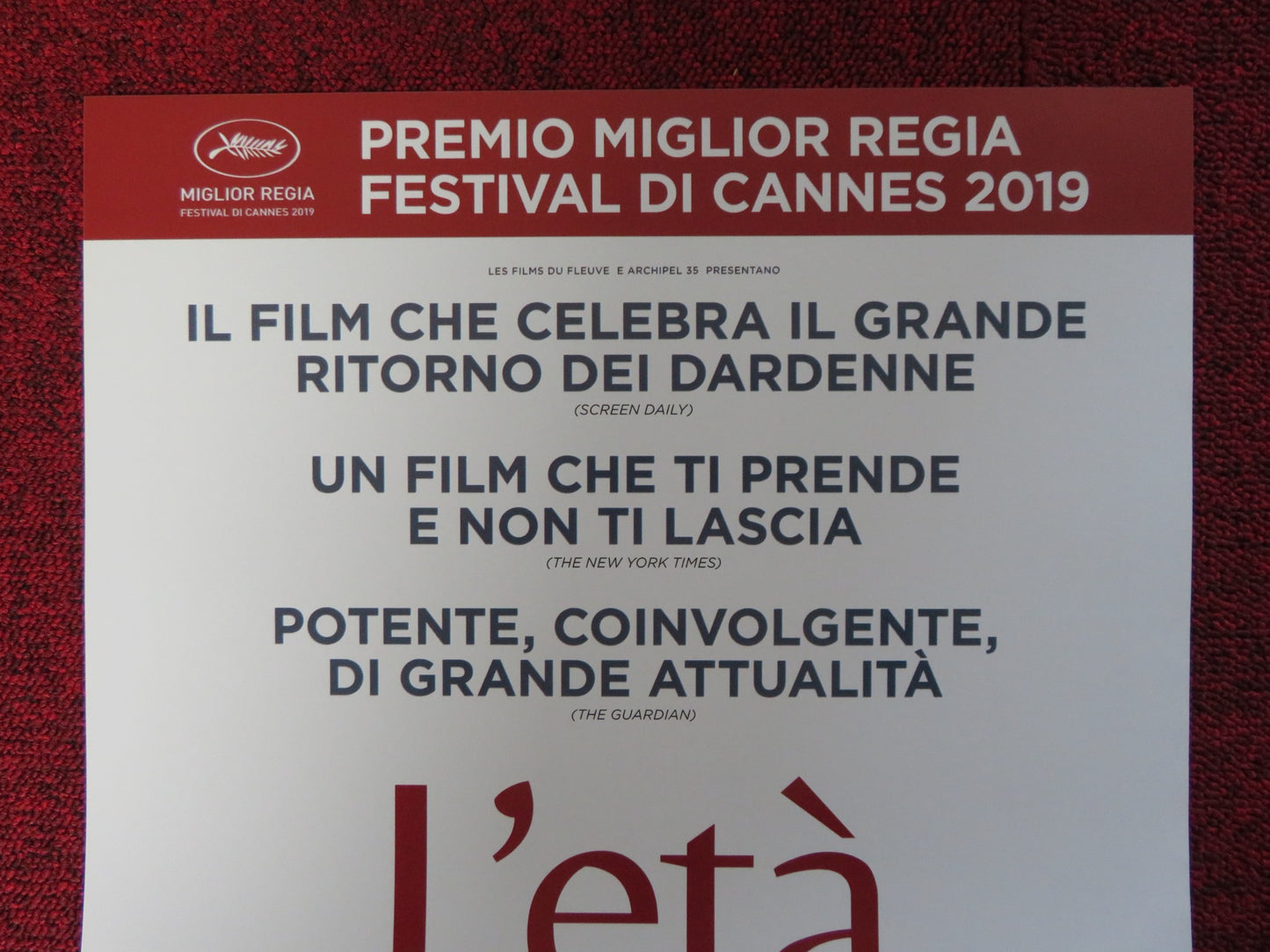 L'ETA GIOVANE ITALIAN LOCANDINA POSTER IDIR BEN ADDI OLIVIER BONNAUD 2019