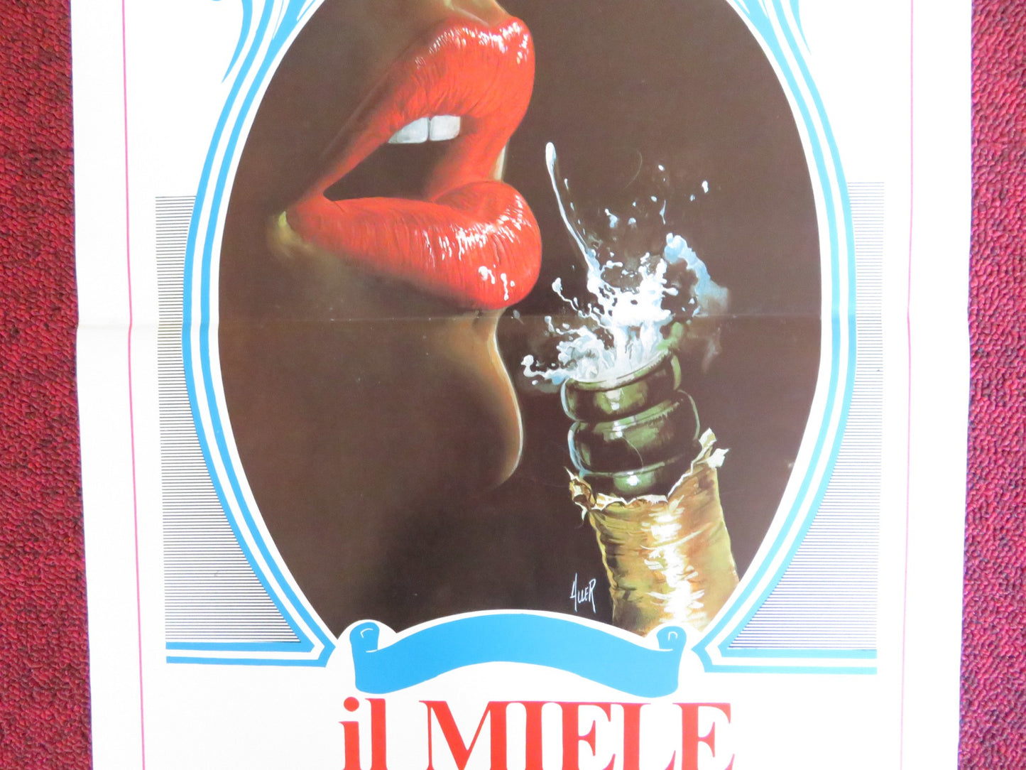 IL MIELE SULLA BOCCA ITALIAN LOCANDINA POSTER TRINITY LOREN VANESSA D'ORO 1986