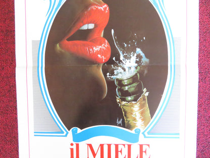 IL MIELE SULLA BOCCA ITALIAN LOCANDINA POSTER TRINITY LOREN VANESSA D'ORO 1986