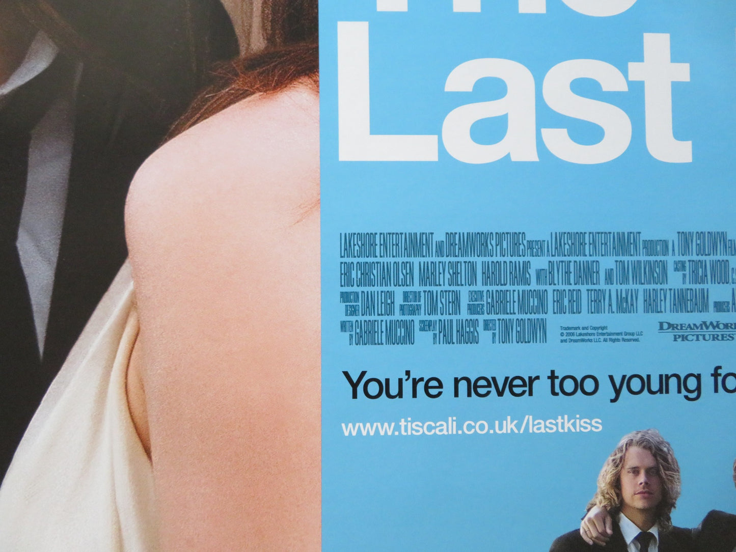 THE LAST KISS UK QUAD (30"x 40") ROLLED POSTER ZACH BRAFF JACINDA BARRETT 2006