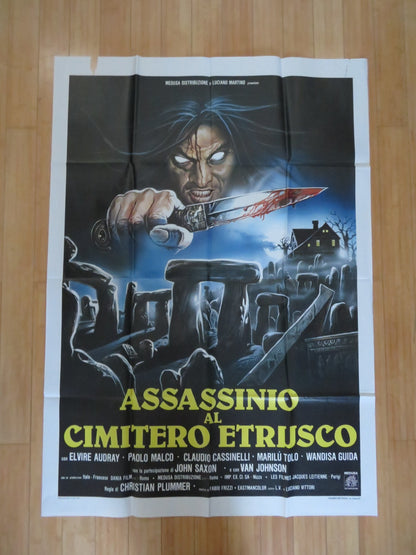 THE SCORPION WITH TWO TAILS ITALIAN 2 FOGLIO POSTER ELVIRE AUDRAY P. MALCO 1982