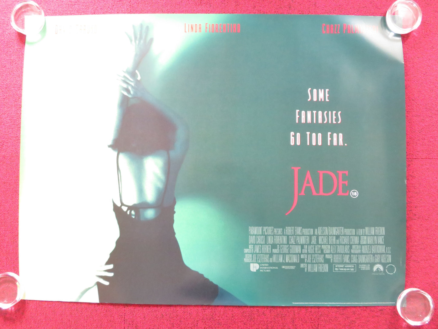 JADE UK QUAD (30"x 40") ROLLED POSTER DAVID CARUSO LINDA FIORENTINO 1995