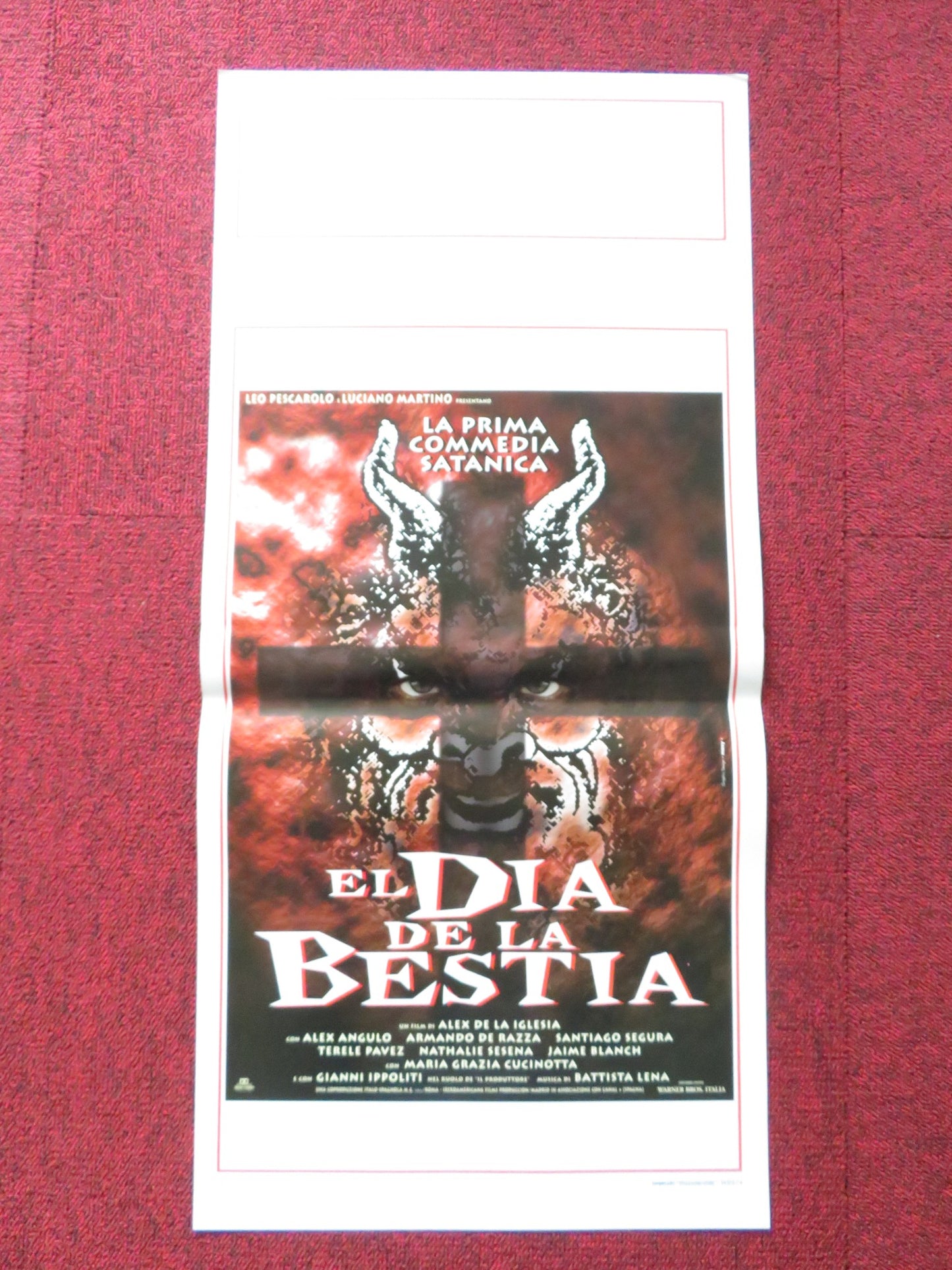 THE DAY OF THE BEAST ITALIAN LOCANDINA POSTER ALEX ANGULO ARMANDO DE RAZZA 1995