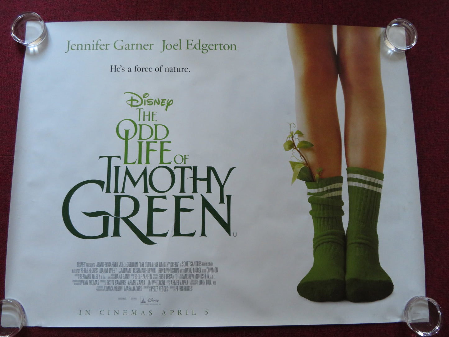 THE ODD LIFE OF TIMOTHY GREEN UK QUAD (30"x 40") ROLLED POSTER DISNEY 2012