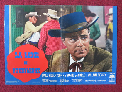 LAW OF THE LAWLESS - D ITALIAN FOTOBUSTA POSTER DALE ROBERTSON Y. DECARLO 1964