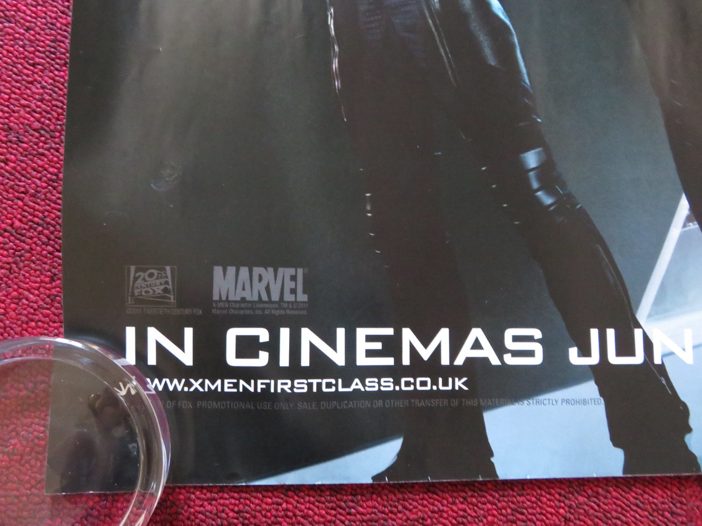 X-MEN: FIRST CLASS UK QUAD (30"x 40") ROLLED POSTER JAMES MCAVOY K. BACON 2011