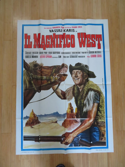 MAGNIFICENT WEST ITALIAN 2 FOGLIO POSTER VASSILI KARIS GORDON MITCHELL 1972