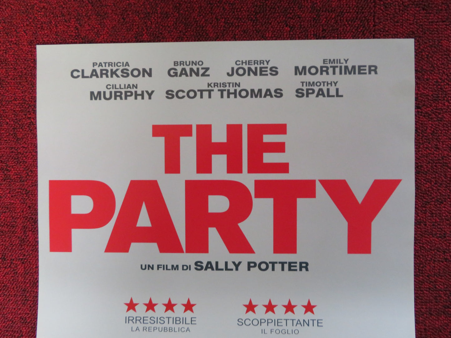 THE PARTY ITALIAN LOCANDINA POSTER PATRICIA CLARKSON BRUNO GANZ 2017