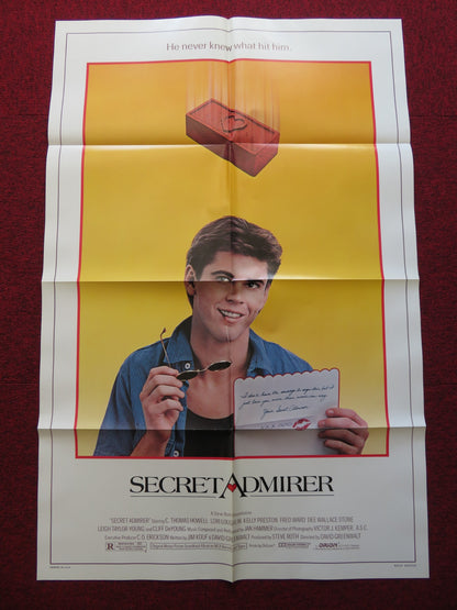 SECRET ADMIRER FOLDED US ONE SHEET POSTER C.THOMAS HOWELL LORI LOUHLIN 1985