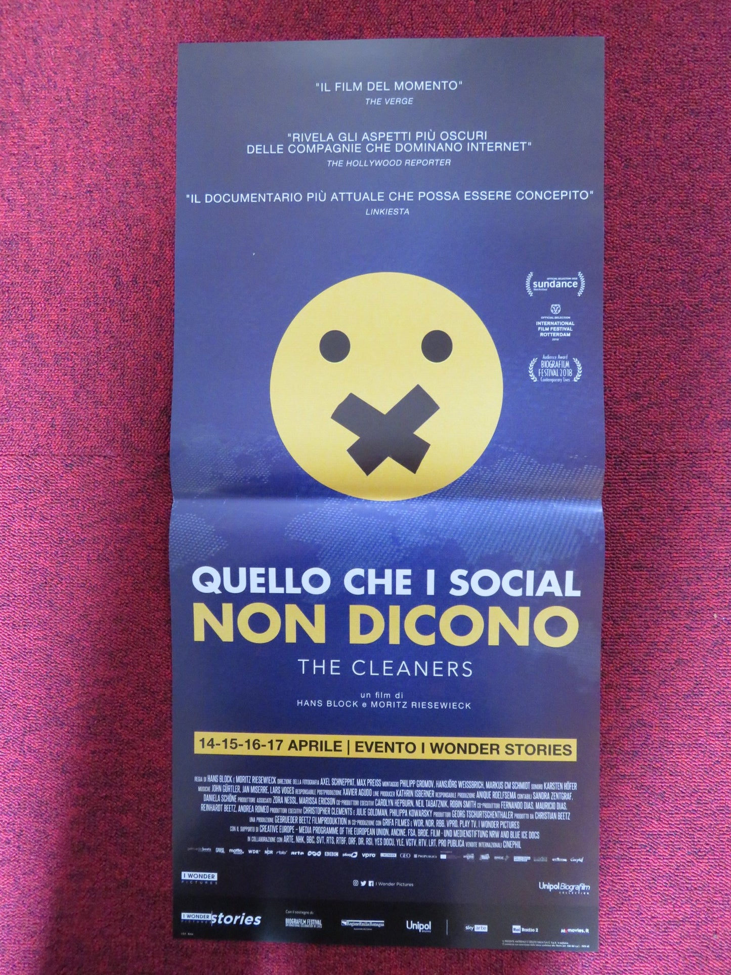 THE CLEANERS ITALIAN LOCANDINA POSTER MARK ZUCKERBERG DONALD TRUMP 2018