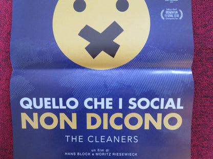 THE CLEANERS ITALIAN LOCANDINA POSTER MARK ZUCKERBERG DONALD TRUMP 2018