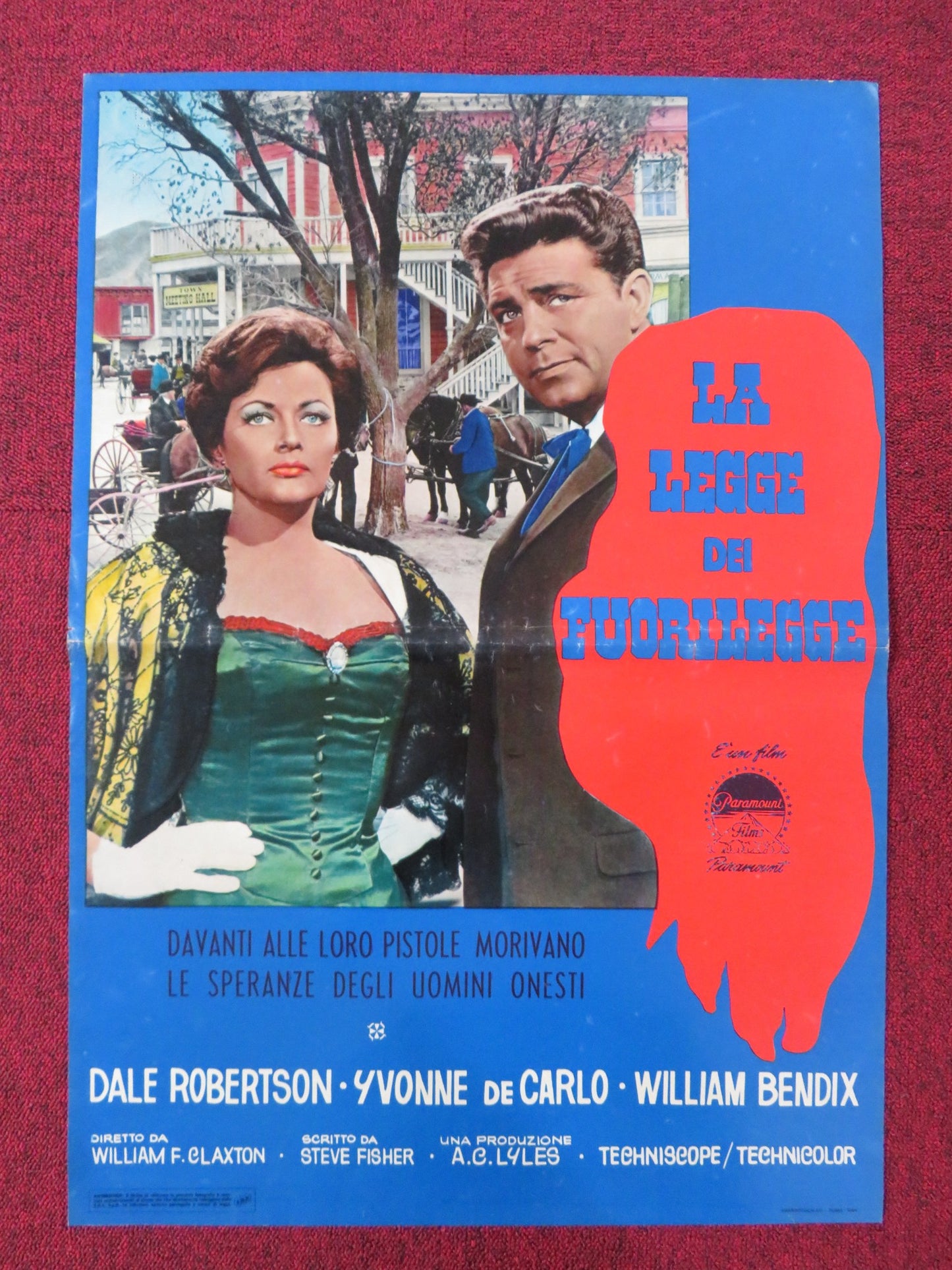 LAW OF THE LAWLESS - H ITALIAN FOTOBUSTA POSTER DALE ROBERTSON Y. DECARLO 1964