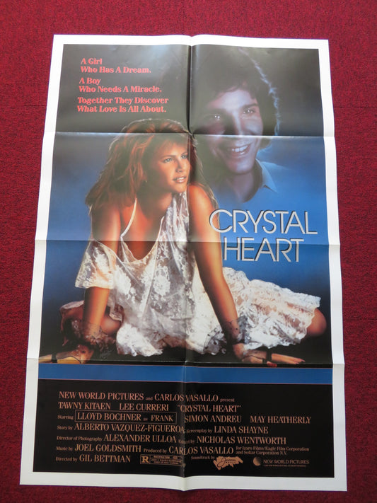 CRYSTAL HEART FOLDED US ONE SHEET POSTER TAWNY KITAEN LEE CURRERI 1987