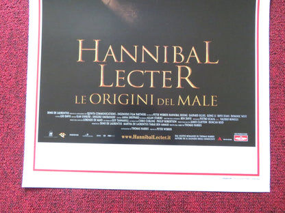 HANNIBAL LECTER / HANNIBAL RISING ITALIAN LOCANDINA POSTER THOMAS HARRIS 2007