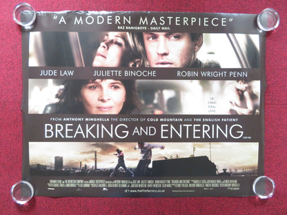 BREAKING AND ENTERING UK QUAD (30"x 40") ROLLED POSTER JUDE LAW M.FREEMAN 2006