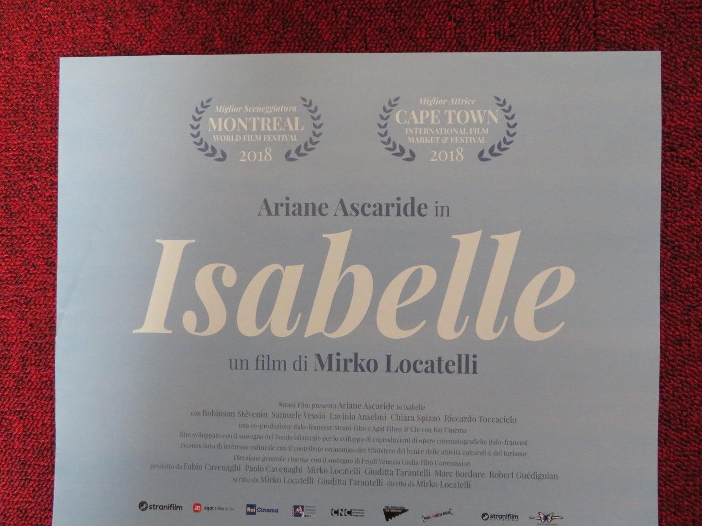 ISABELLE ITALIAN LOCANDINA POSTER LAVINIA ANSELMI ARIANE ASCARIDE 2018