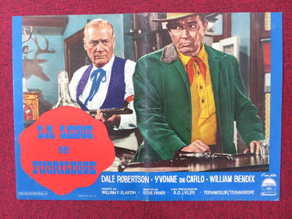 LAW OF THE LAWLESS - J ITALIAN FOTOBUSTA POSTER DALE ROBERTSON Y. DECARLO 1964