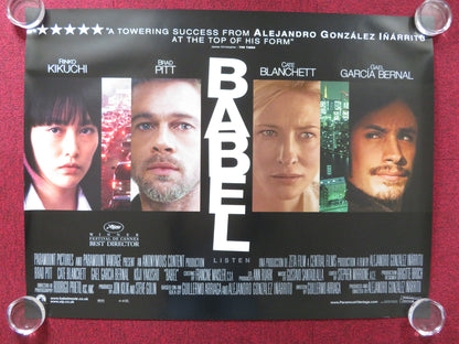 BABEL UK QUAD (30"x 40") ROLLED POSTER BRAD PITT CATE BLANCHETT 2006