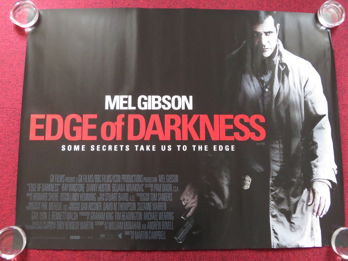 EDGE OF DARKNESS UK QUAD (30"x 40") ROLLED POSTER MEL GIBSON RAY WINSTONE 2010