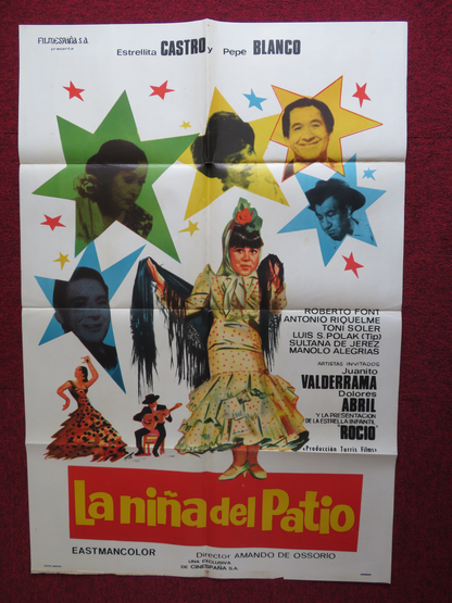 LA NINA DEL PATIO FOLDED ARGENTINA ONE SHEET POSTER ESTRELLITA CASTRO 1967