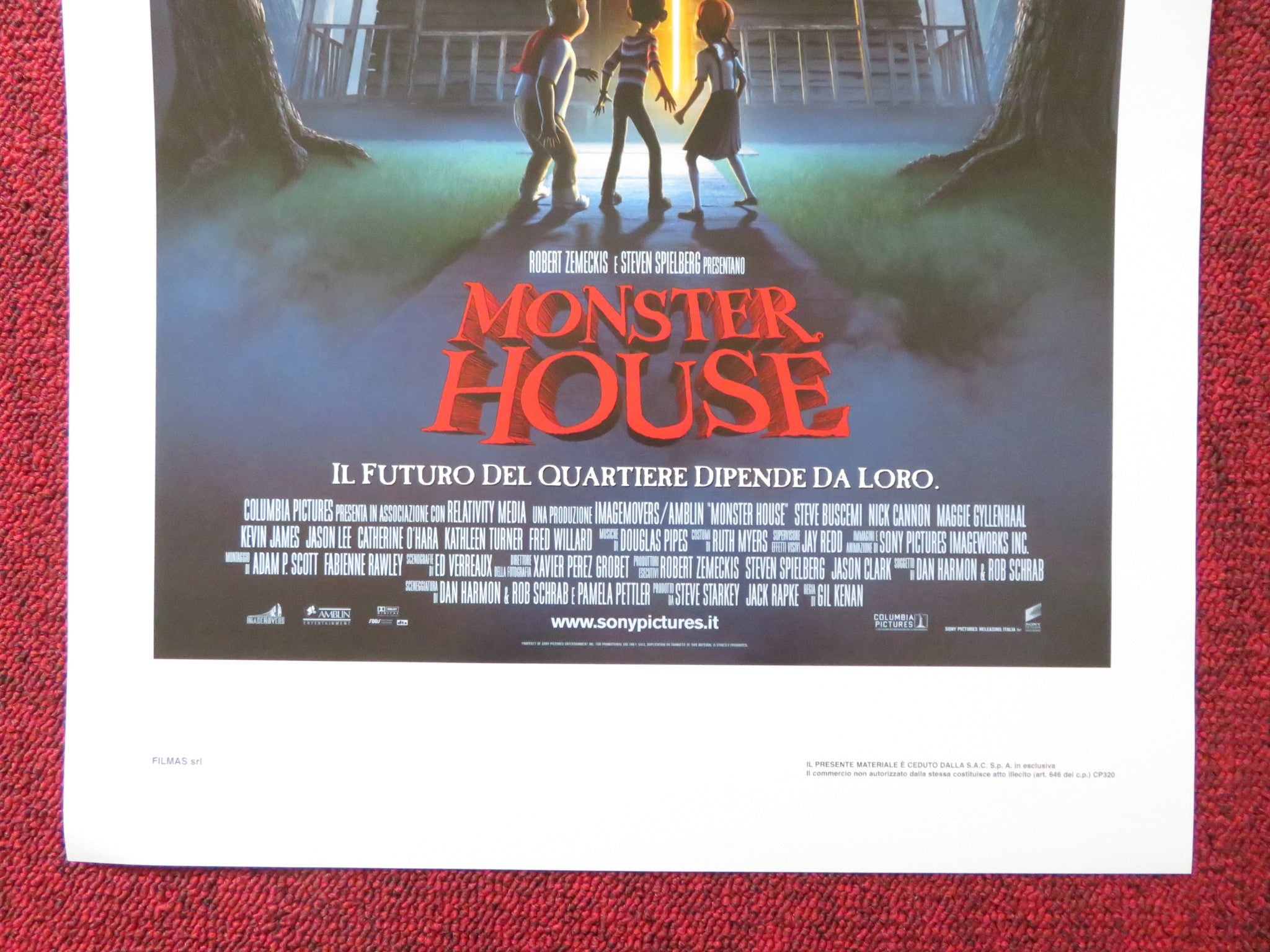 MONSTER HOUSE ITALIAN LOCANDINA POSTER STEVE BUSCEMI JASON LEE 2006