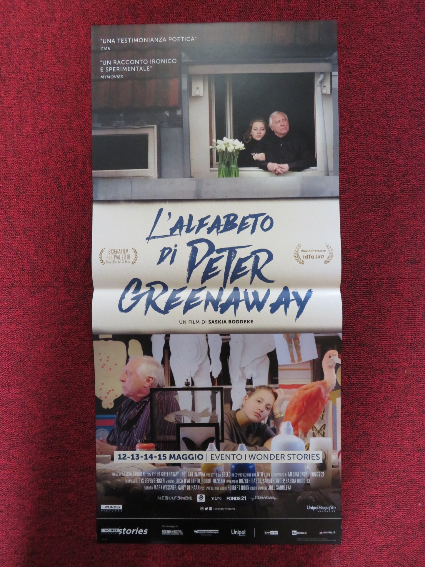 THE GREENAWAY ALPHABET ITALIAN LOCANDINA POSTER PETER GREENAWAY 2017