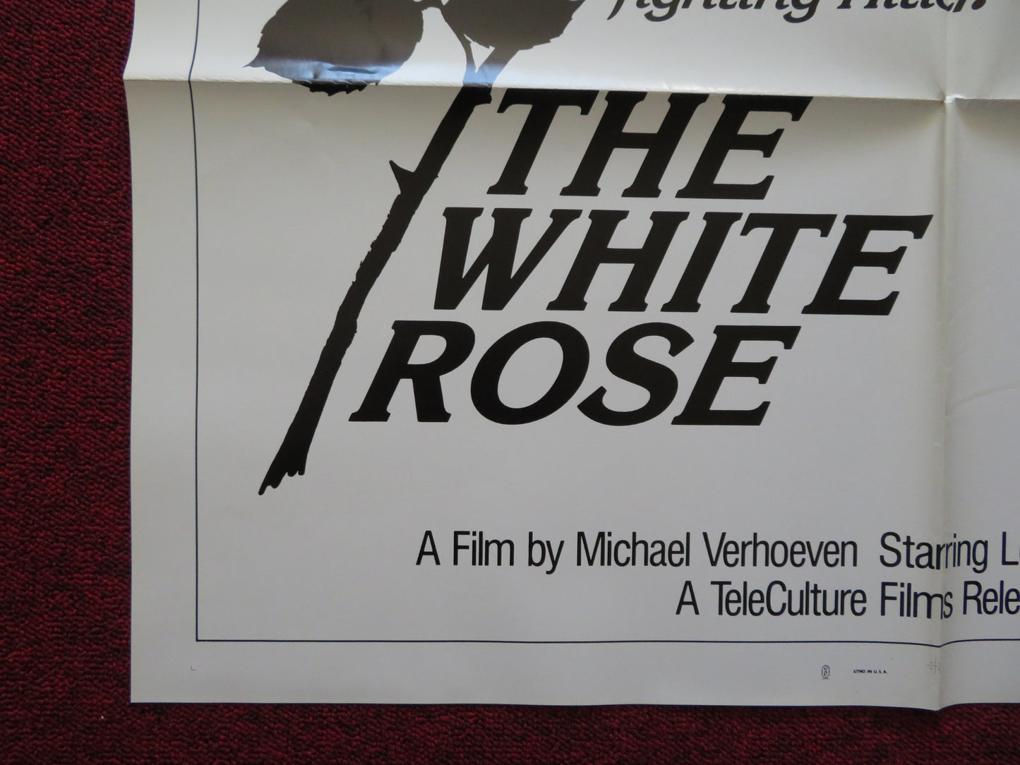 THE WHITE ROSE FOLDED US ONE SHEET POSTER LENA STOLZE WULF KESSLER 1983