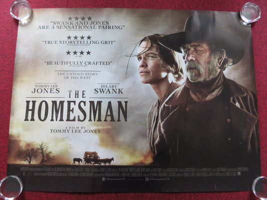 THE HOMESMAN UK QUAD (30"x 40") ROLLED POSTER TOMMY LEE JONES HILARY SWANK 2014