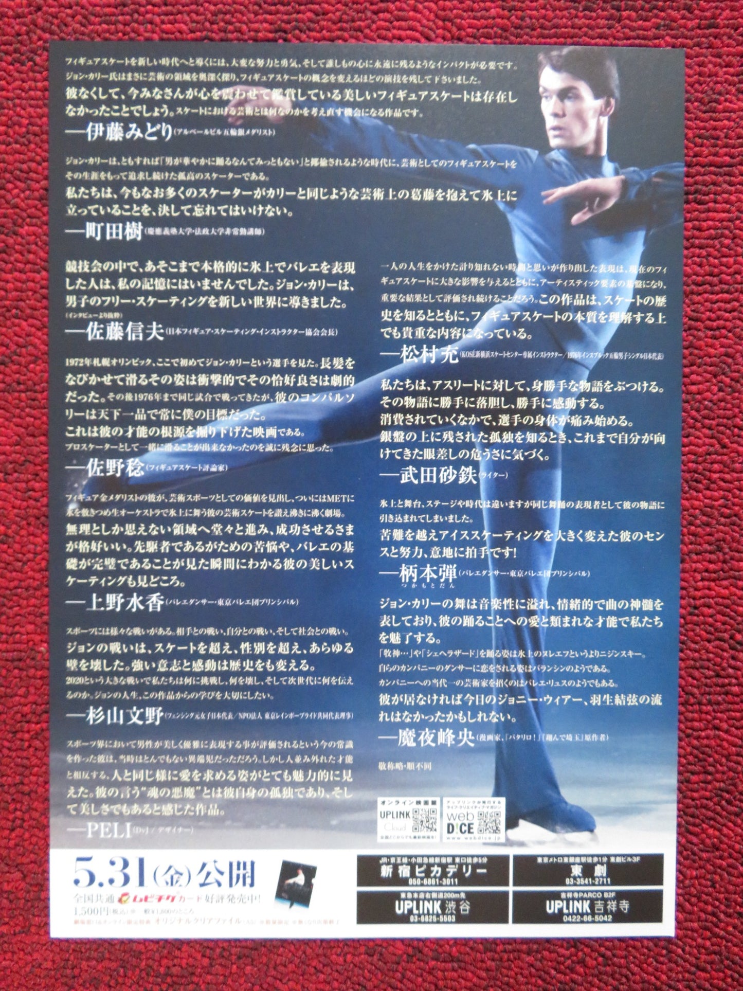 THE ICE KING JAPANESE CHIRASHI (B5) POSTER JOHN FOXX JOHN CURRY 2018