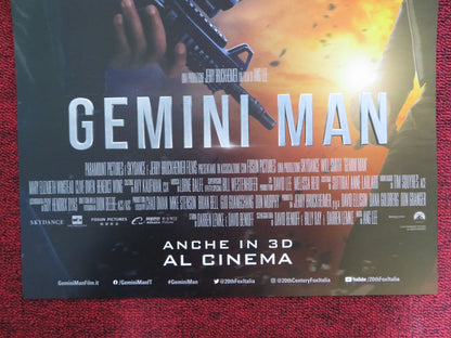 GEMINI MAN ITALIAN LOCANDINA POSTER WILL SMITH CLIVE OWEN 2019