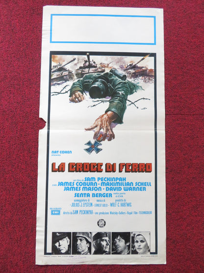 CROSS OF IRON ITALIAN LOCANDINA POSTER JAMES COBURN JAMES MASON 1977