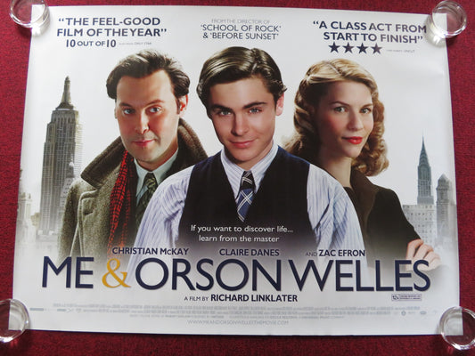 ME AND ORSON WELLES UK QUAD (30"x 40") ROLLED POSTER ZAC EFRON 2008