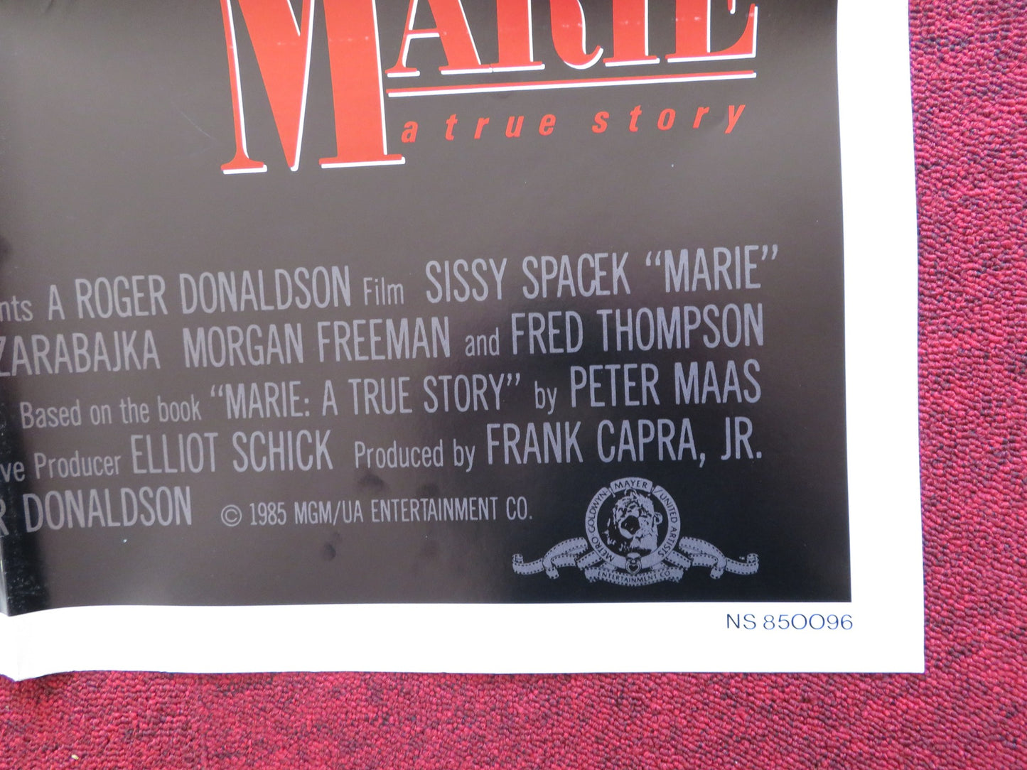 MARIE FOLDED US ONE SHEET POSTER SISSY SPACEK JEFF DANIELS 1985