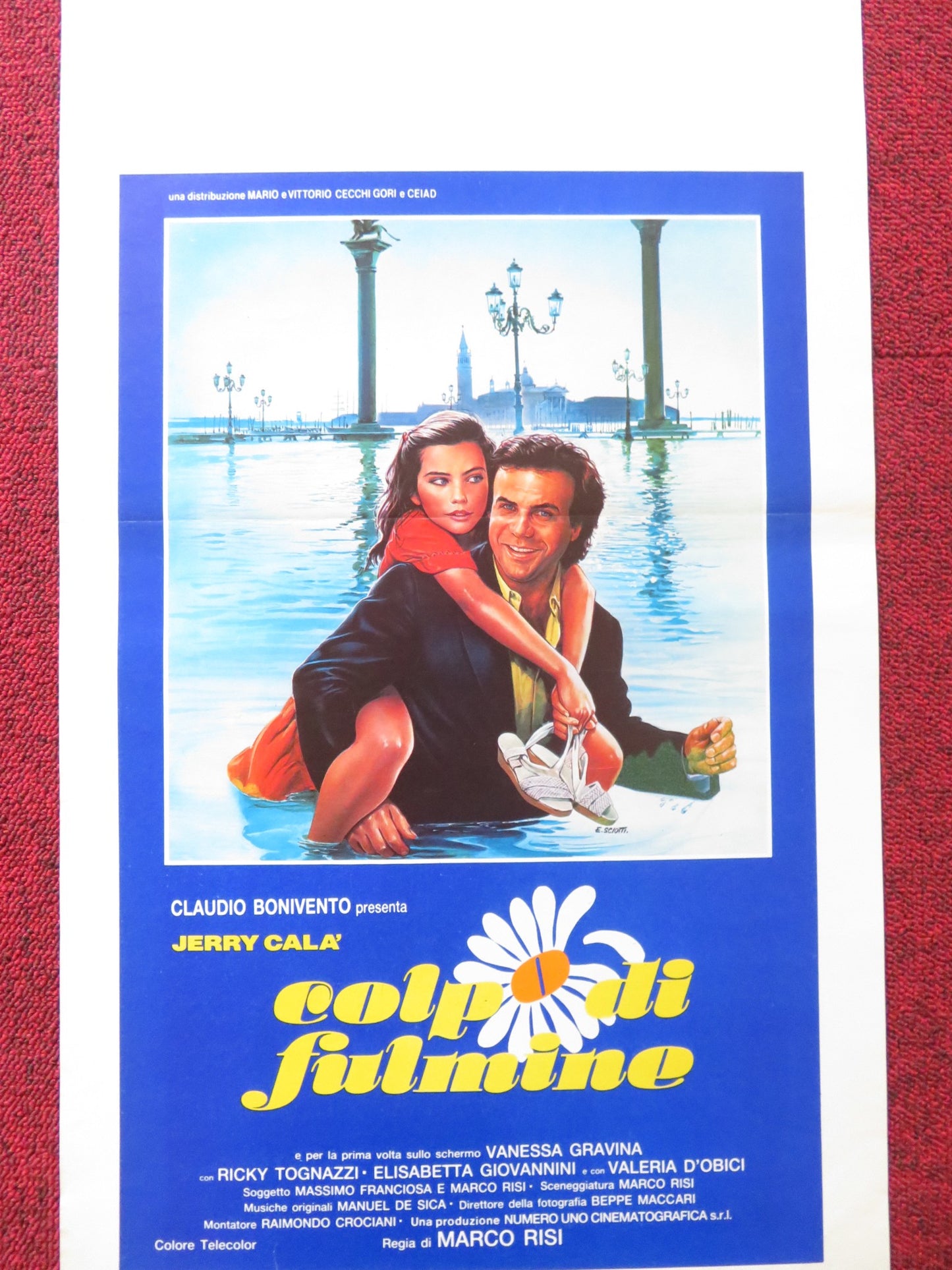 COLPO DI FULMINE ITALIAN LOCANDINA POSTER JERRY CALA VENESSA GRAVINA 1985