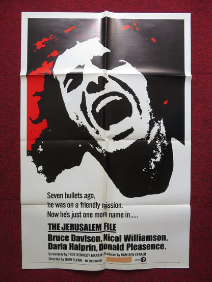 THE JERUSALEM FILE FOLDED US ONE SHEET POSTER BRUCE DAVISON N. WILLIAMSON 1971