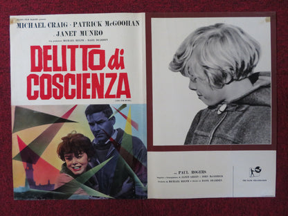 DELITTO DI COSCIENZA - C ITALIAN FOTOBUSTA POSTER MICHAEL CRAIG P. MCGOOHAN 1962