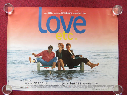 LOVE, ETC. UK QUAD (30"x 40") ROLLED POSTER CHARLOTTE GAINSBOURG YVAN ATTAL 1996