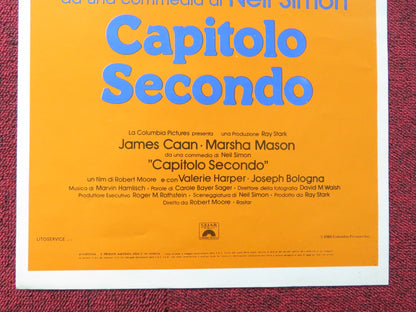 CHAPTER TWO ITALIAN LOCANDINA POSTER JAMES CAAN MARSHA MASON 1980