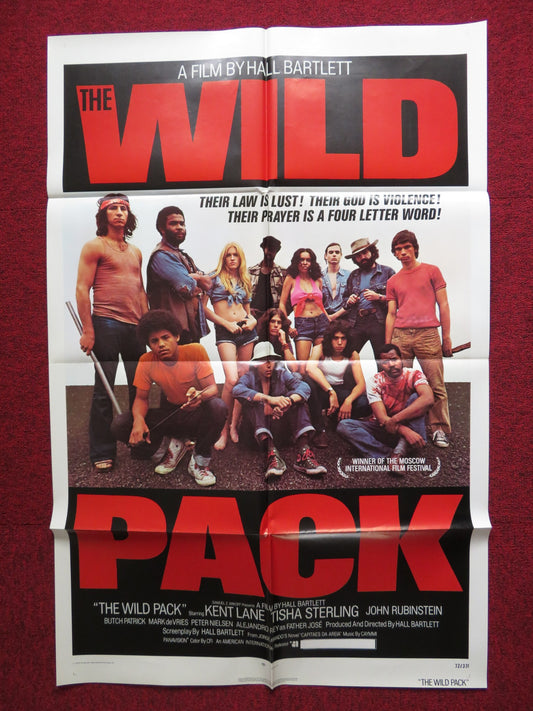 THE WILD PACK FOLDED US ONE SHEET POSTER KENT LANE TISHA STERLING 1972