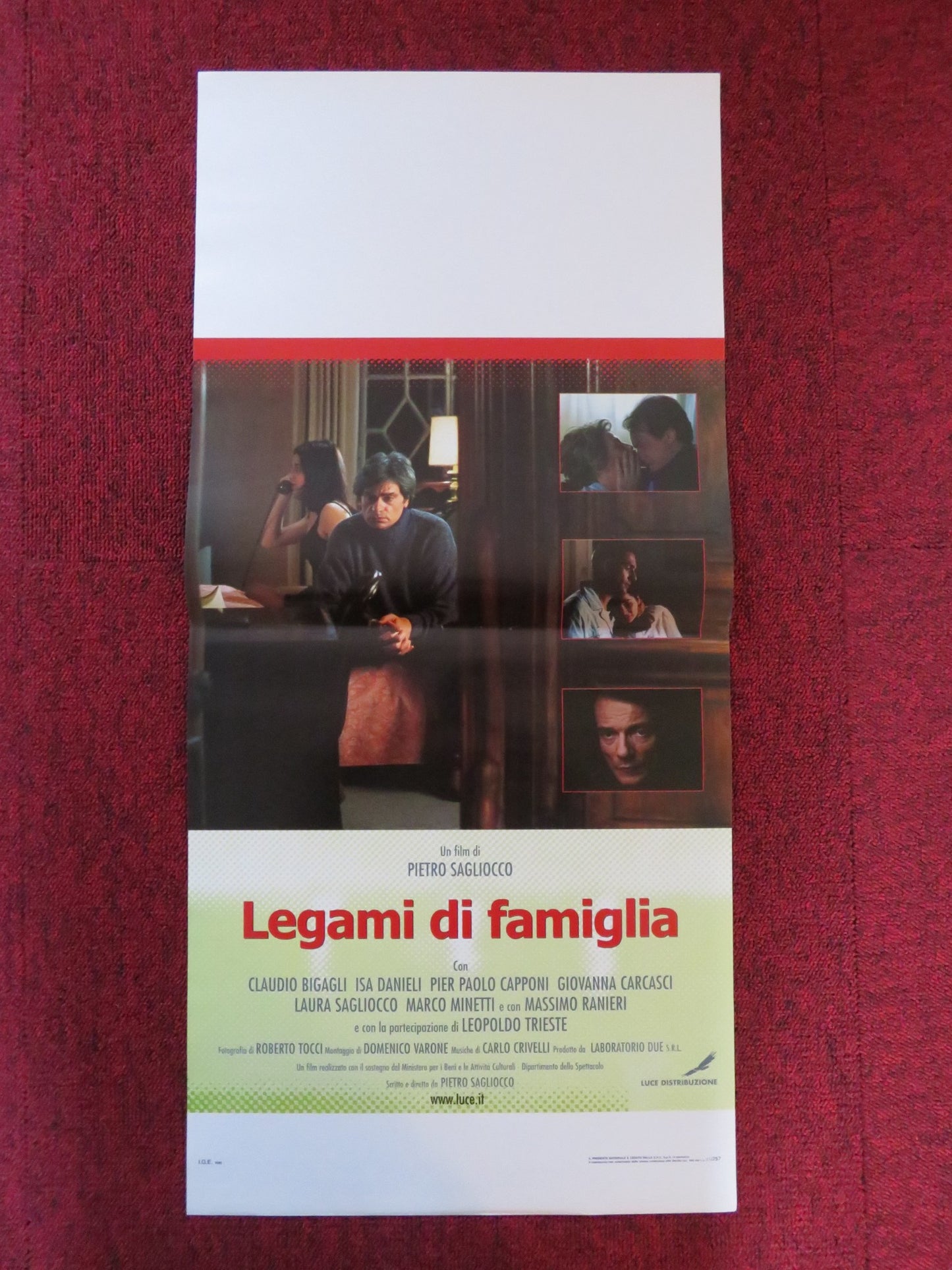 LEGAMI DI FAMIGLIA ITALIAN LOCANDINA POSTER CLAUDIO BIGAGLI MASSIMO RANIERI 2002