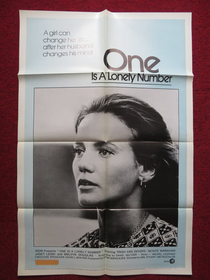 ONE IS A LONELY NUMBER FOLDED US ONE SHEET POSTER TRISH VAN DEVERE 1972