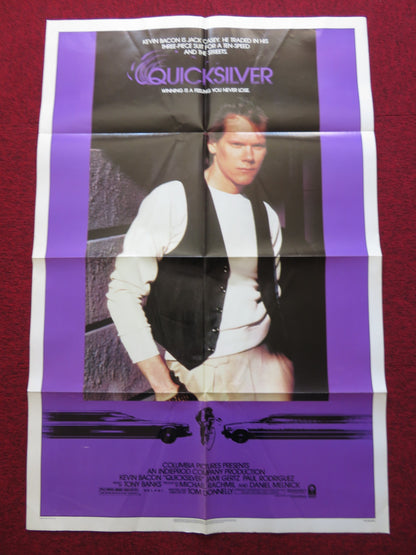 QUICKSLIVER FOLDED US ONE SHEET POSTER KEVIN BACON JAMI GERTZ 1986