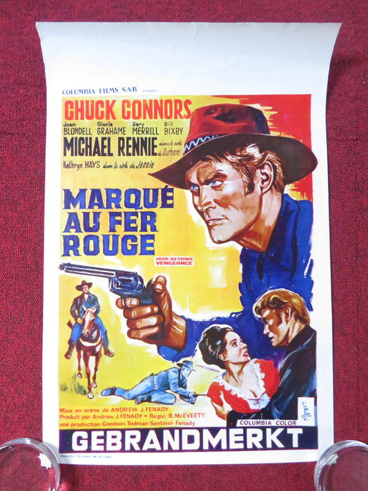 RIDE BEYOND VENGEANCE BELGIUM (14"x 21") POSTER CHUCK CONNORS M. RENNIE 1966