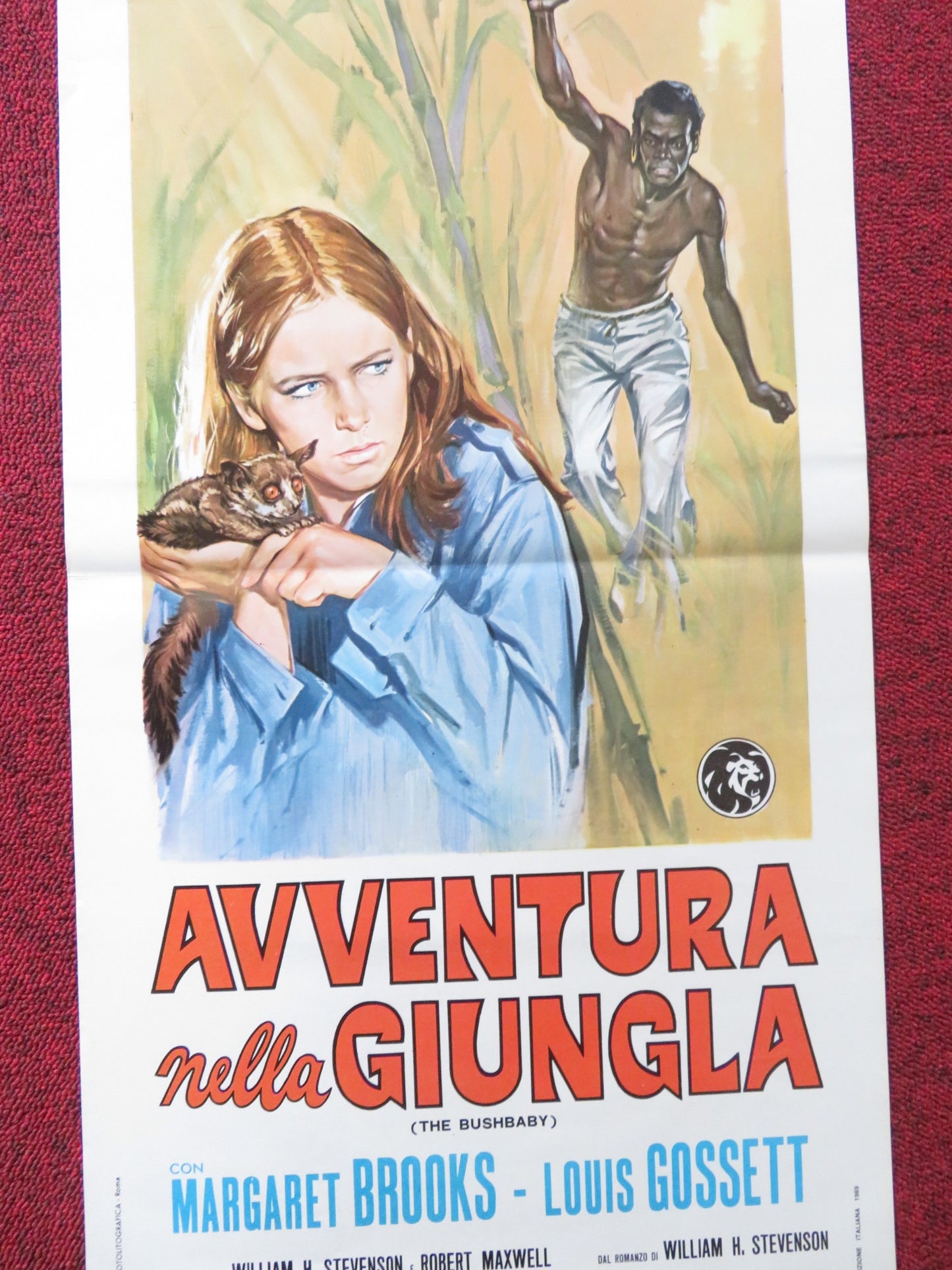 THE BUSHBABY ITALIAN LOCANDINA POSTER MARGARET BROOKS LOUIS GOSSETT 1969